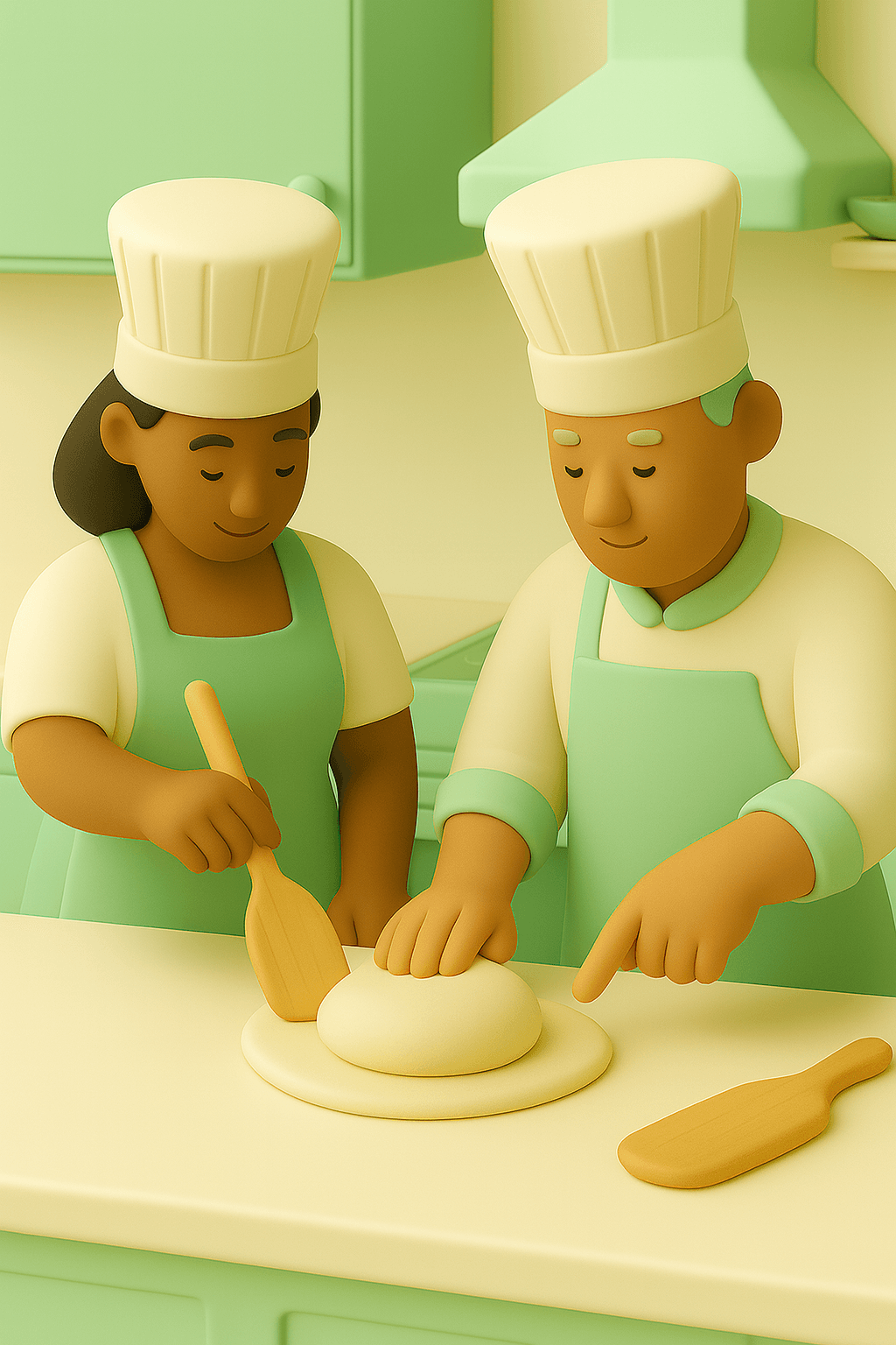 Cooking in a commercial kitchen